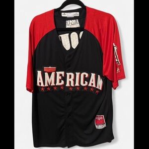 Majestic Black and Red Baseball Jersey